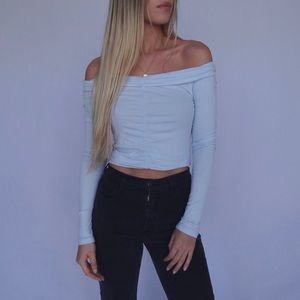 Ten Sixty Sherman Cinched Off The Shoulder Top